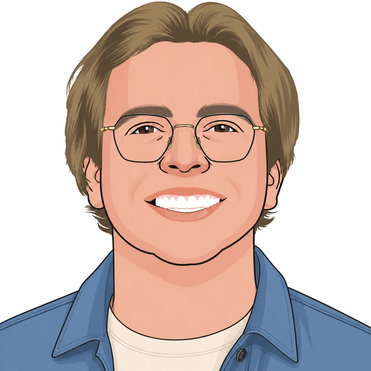 Illustrated portrait of Jordan Blum